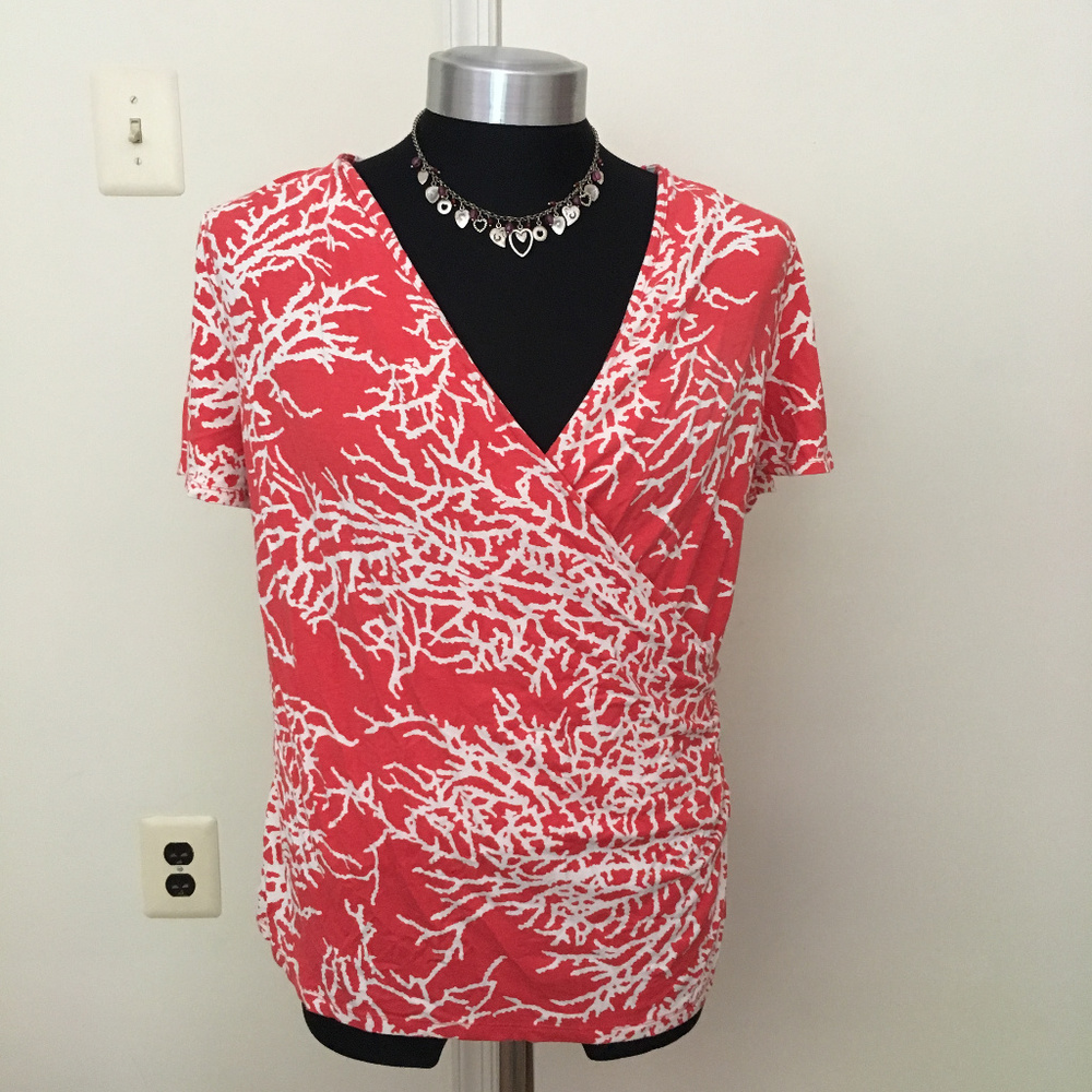 Talbots faux wrap top